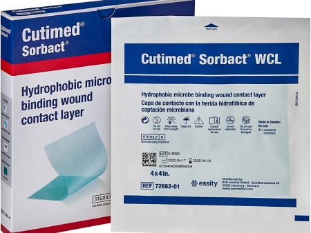 BSN Antimicrobial Wound Contact Layer Dressing Cutimed Sorbact 4  x 4  - Box of 10 Online