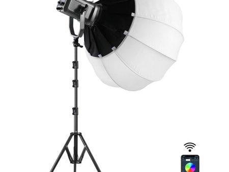 GVM PR150R RGB Bi-Color LED Video Light Kit with Lantern Softbox Cheap