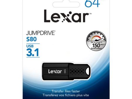 Lexar 64GB JumpDrive S80 USB 3.1 Gen 1 Type-A Flash Drive Online Sale