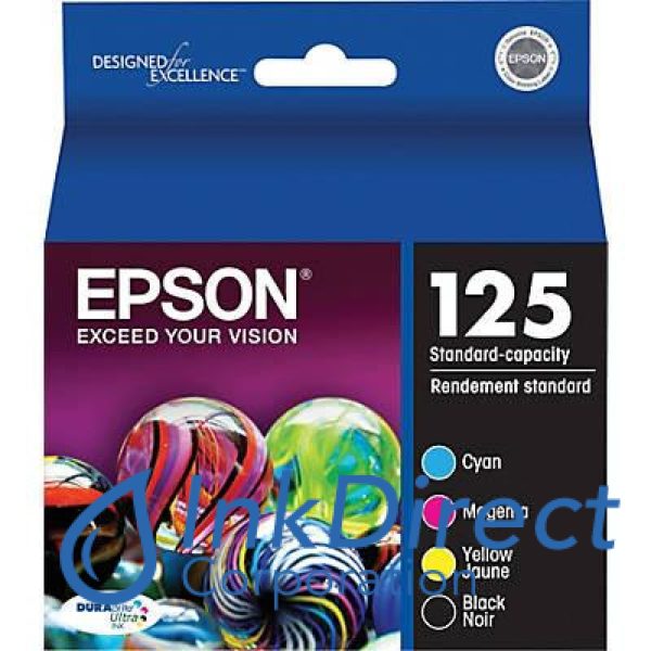 Genuine Epson T125120-BCS  T125120BCS Epson 125 K C M Y Ink Jet Cartridge Multi-Pack Online now