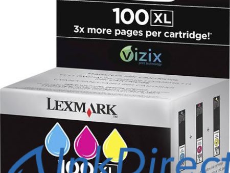 Genuine Lexmark 14N0684 Lex 100XL Return Program High Yield Ink Jet Cartridge Tri-Color Supply